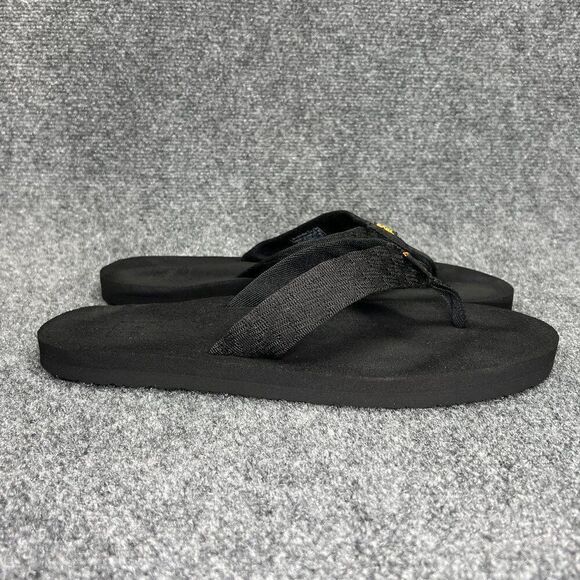 Teva Mush II Flip Flops Men's 12 Black Athletic Summer Beach Toe Post Sandals - Picture 1 of 10